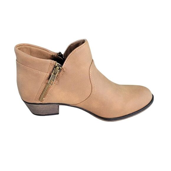 American Rag Abby Faux Suede Stacked Booties Sz 5M - Picture 3 of 11